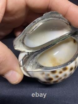 Antique snuffbox in speckled shell and solid silver early 19th century
