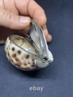 Antique snuffbox in speckled shell and solid silver early 19th century