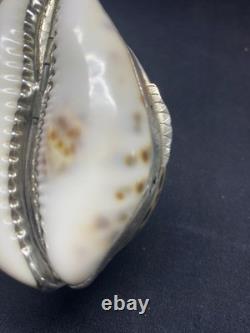 Antique snuffbox in speckled shell and solid silver early 19th century