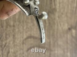 Antique solid silver Berber Moroccan Mizam bracelet, 119 g, ethnic