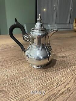 Antique solid silver Minerve hallmark Louis XVI style pitcher