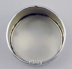 Antique solid silver and vermeil napkin ring, late 19th to early 20th century