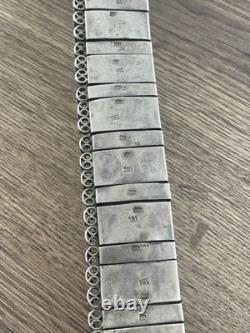 Antique solid silver belt, Eastern Russian, 586 grams, late 19th century