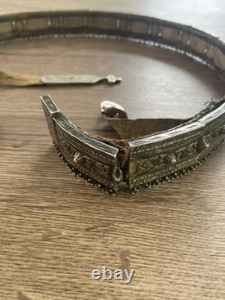 Antique solid silver belt Eastern Russian 783 g late 19th century