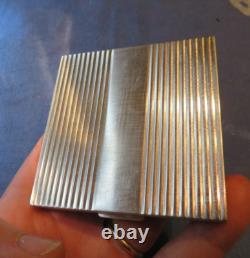 Antique solid silver box with vermeil interior 102 gr silversmith JG