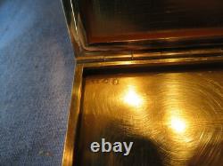 Antique solid silver box with vermeil interior 102 gr silversmith JG