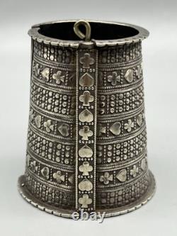 Antique solid silver bracelet, vintage style 157 grams Sindhi Pakistan 1950