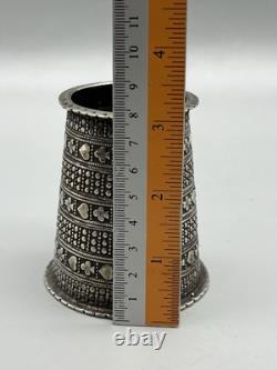 Antique solid silver bracelet, vintage style 157 grams Sindhi Pakistan 1950
