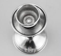 Antique solid silver candlestick with Spanish hallmark, weight 89.3 g
