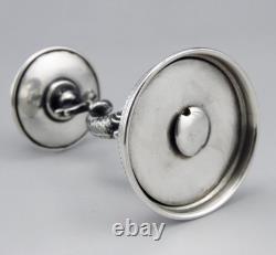Antique solid silver candlestick with Spanish hallmark, weight 89.3 g