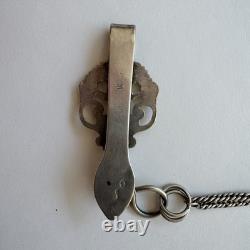 Antique solid silver chatelaine hook Mx116