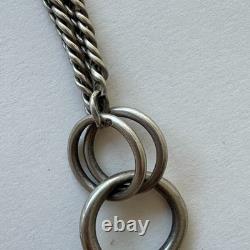Antique solid silver chatelaine hook Mx116