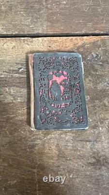 Antique solid silver dance card with openwork decoration, 19th century