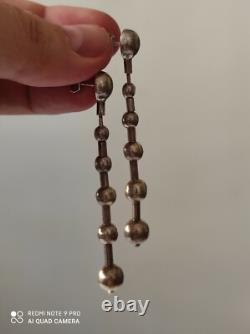 Antique solid silver dangling earrings