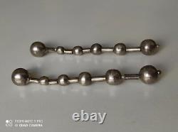 Antique solid silver dangling earrings