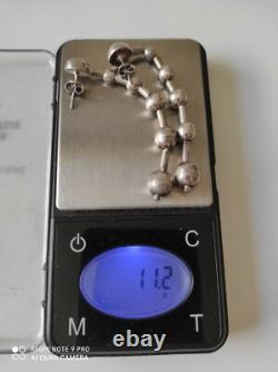 Antique solid silver dangling earrings