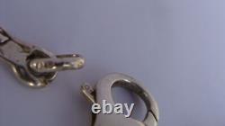 Antique solid silver fish necklace, antique silver Minerva necklace jewelry