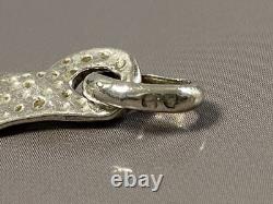 Antique solid silver fish necklace, antique silver Minerva necklace jewelry