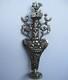 Antique Solid Silver Kohl Bottle With Moor&rsquo;s Head Hallmark, 11 Cm, 46 G