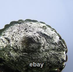 Antique solid silver kohl bottle with Moor’s head hallmark, 11 cm, 46 g