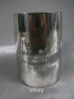 Antique solid silver mug, cup, goblet, English hallmarks, weight 117 g