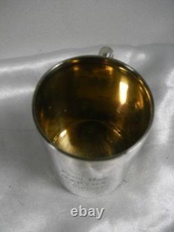 Antique solid silver mug, cup, goblet, English hallmarks, weight 117 g