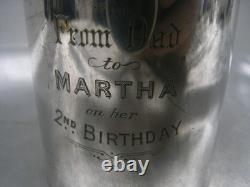 Antique solid silver mug, cup, goblet, English hallmarks, weight 117 g