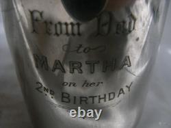 Antique solid silver mug, cup, goblet, English hallmarks, weight 117 g
