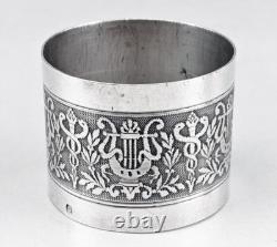 Antique solid silver napkin ring, Minerva hallmark, late 19th century