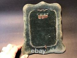 Antique solid silver photo frame with velvet Victorian Napoleon III decor