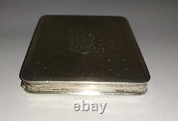 Antique solid silver powder box 835 Germany, German silver powder box