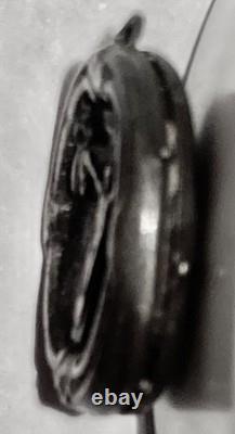 Antique solid silver reliquary medallion, early 19th century