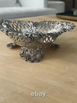 Antique solid silver ring sizer and tray