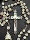 Antique Solid Silver Rosary With Mother-of-pearl Beads