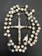 Antique Solid Silver Rosary With Mother-of-pearl Beads