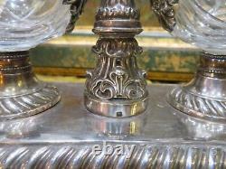 Antique solid silver salt shaker in Empire style with Minerve hallmark from the 19th century