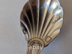 Antique solid silver salt shovels, 19th century, 1819–1838, Vieillard filet spoon