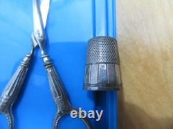 Antique solid silver sewing kit