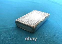 Antique solid silver snuff box VIEILLARD tobacco box Case no MINERVE