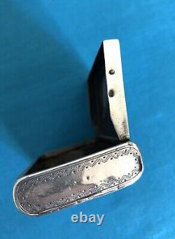 Antique solid silver snuff box VIEILLARD tobacco box Case no MINERVE