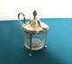 Antique Tripod Mustard Pot In Solid Silver With First Rooster Hallmark, Crystal Without Minerva Mark