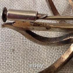 Antique vermeil silver and rhinestone spider brooch, circa 1900