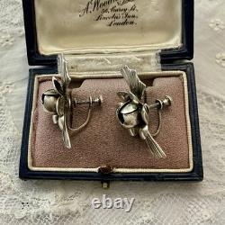 Art Deco 1930 Solid Silver, Antique Screw-Back Earrings