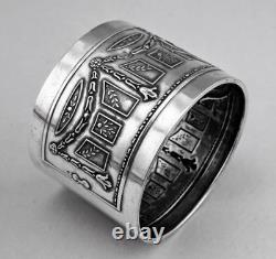 Art Deco Antique Solid Silver Napkin Ring, Minerva hallmark