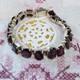 Art Deco-inspired Antique Bracelet / Artisan-made In 925 Silver And Garnets