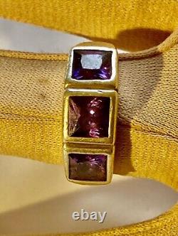 Art Deco Ring, Vintage Solid Silver Tank and Amethyst Jewelry