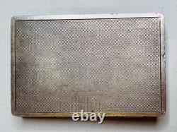 Art Deco box in solid 935 silver with turquoise guilloché enamel, antique casket