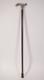 Art Nouveau Antique Walking Stick In 800 Sterling Silver, Floral-decorated Handle