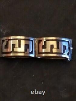 Articulated Cuff Bracelet in 50g Solid Silver, 19th Century Antique