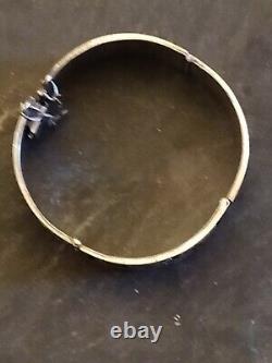 Articulated Cuff Bracelet in 50g Solid Silver, 19th Century Antique